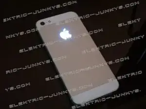 rear housing glowing Apple Logo